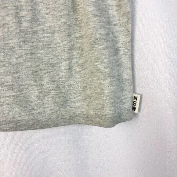 Nike Sportswear Gray Polka Dot Crop Short Sleeve Athletic T-Shirt M - Picture 5 of 6